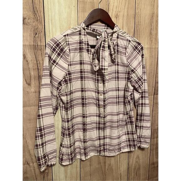 Winter Silks Small purple pink blouse button up shirt top womens 100% Silk - Picture 2 of 6